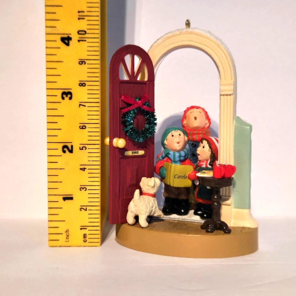 VTG 2003 HALLMARK 'Caroling at the Door' Ornament/Orig Box, Artist Sue Tague